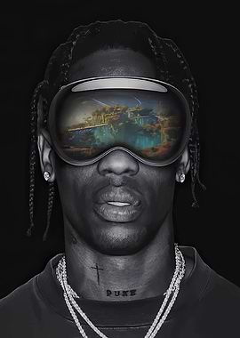 Travis Scott Futuristic Portrait