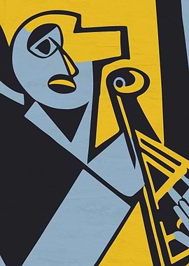 Abstract Jazz Musician