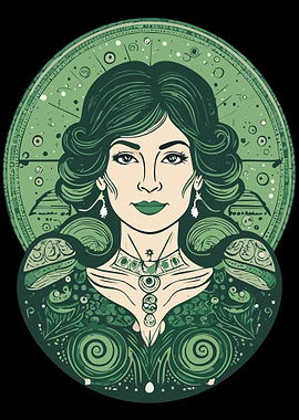 Green Lady Art Print