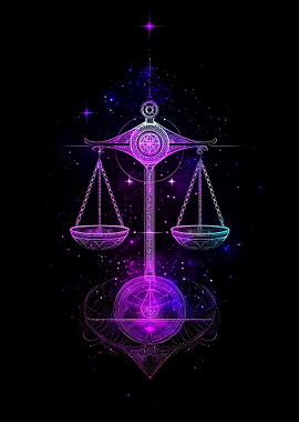 Colorful Libra Zodiac