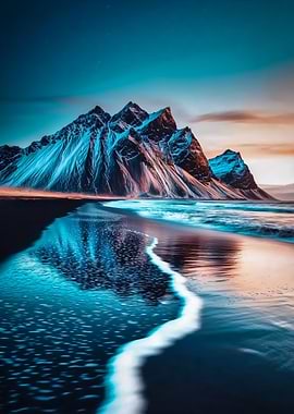 Mountain Beach Sunset