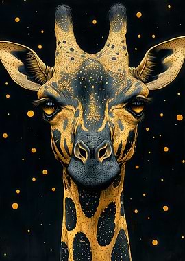 Golden Giraffe Portrait