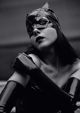Catwoman in Black and White