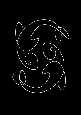 Two Fish Line Art