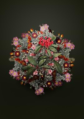 Mountain Laurel Floral Wreath Arrangement