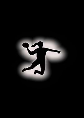 Silhouette of a Female Athlete