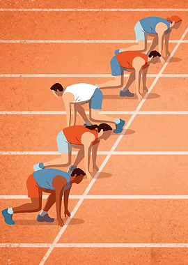 Runners at the Starting Line