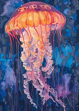 Magical Jellyfish Underwater