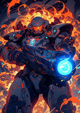 Mech Warrior in Action