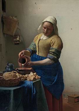 Milkmaid Pouring Milk