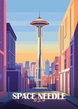 Space Needle Cityscape