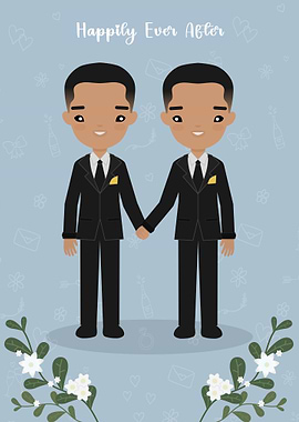 Gay Wedding Illustration