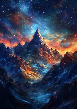 Starry Mountain Landscape