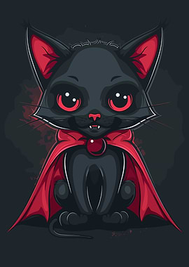 Cute Vampire Cat