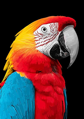 Scarlet Macaw Portrait