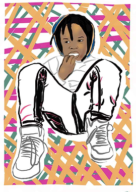 Young Man in White Outfit