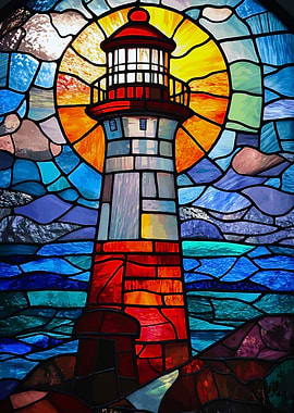 Stained Glass Lighthouse