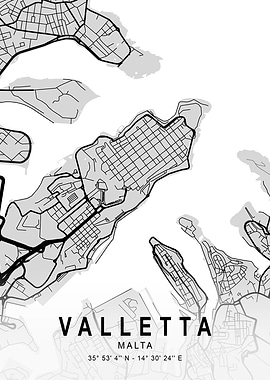Valletta Light City Map