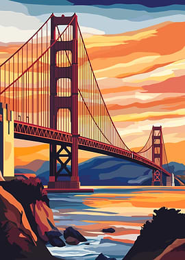 Golden Gate Bridge Sunset