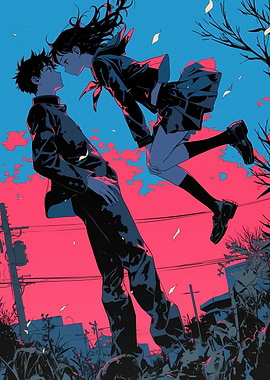 Anime Couple Silhouette