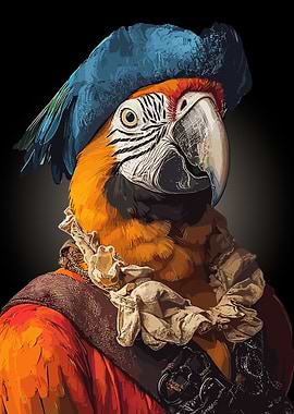 Pirate Parrot portrait