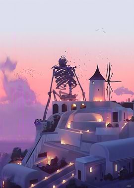 Skeleton on a Hilltop