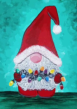 Christmas Gnome with Lights