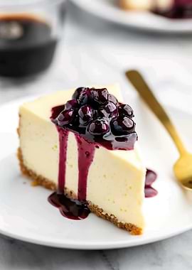 Blueberry Cheesecake Slice