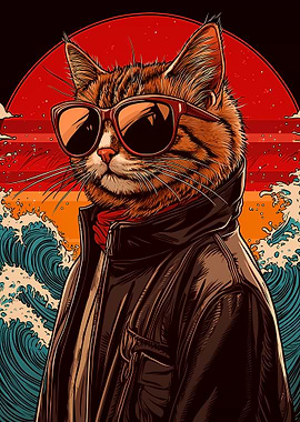 Cool Cat with Sunglasses