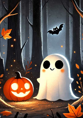 kawaii halloween ghost