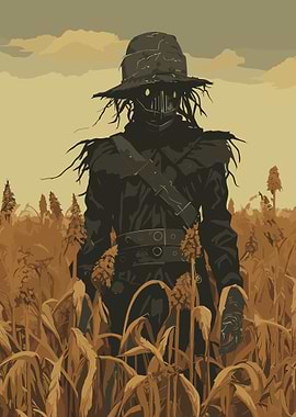Dark Scarecrow in Field
