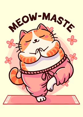 Yoga Cat Illustration
