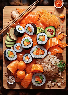 Sushi Platter with Salmon