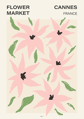 Cannes Flower Market Poster