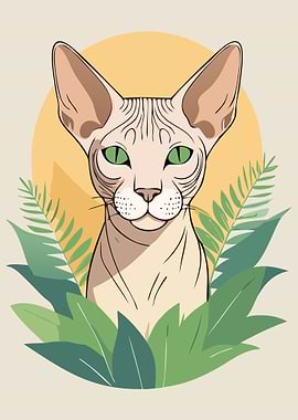 Sphynx Cat Illustration