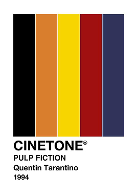 Pulp Fiction Color Palette CINETONE Poster