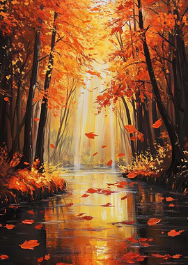 Autumn River Scene