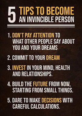 5 Tips for Invincible Person
