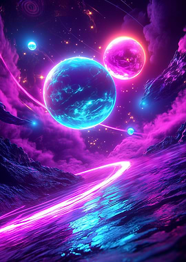 Neon Planetscape