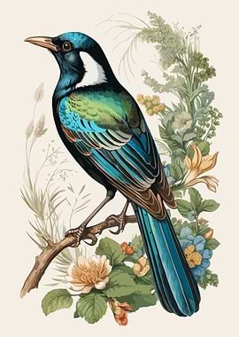 Beauty Bird on Branch