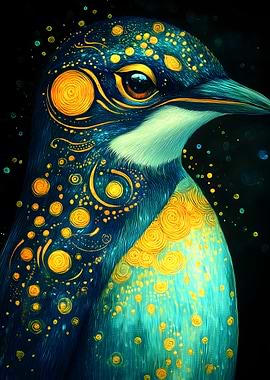 Golden Bird Portrait