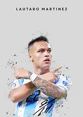 Lautaro Martinez Soccer Art