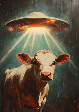 UFO and Cow