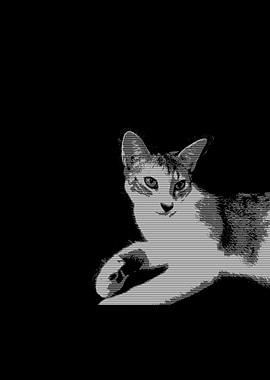 Cat in Halftone