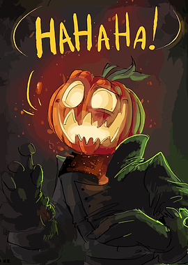 Laughing Pumpkin Man