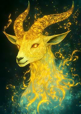 Golden Goat Antelope Animal