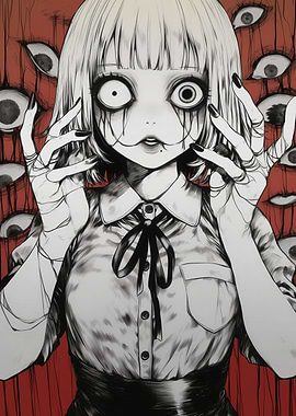 Anime Girl with Eyes