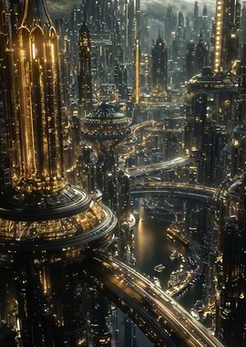 Futuristic Luxurious Elegant Cityscape