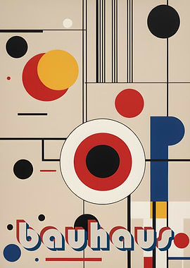 Bauhaus Geometric Art Poster