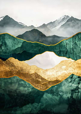 Abstract Mountain Landscape